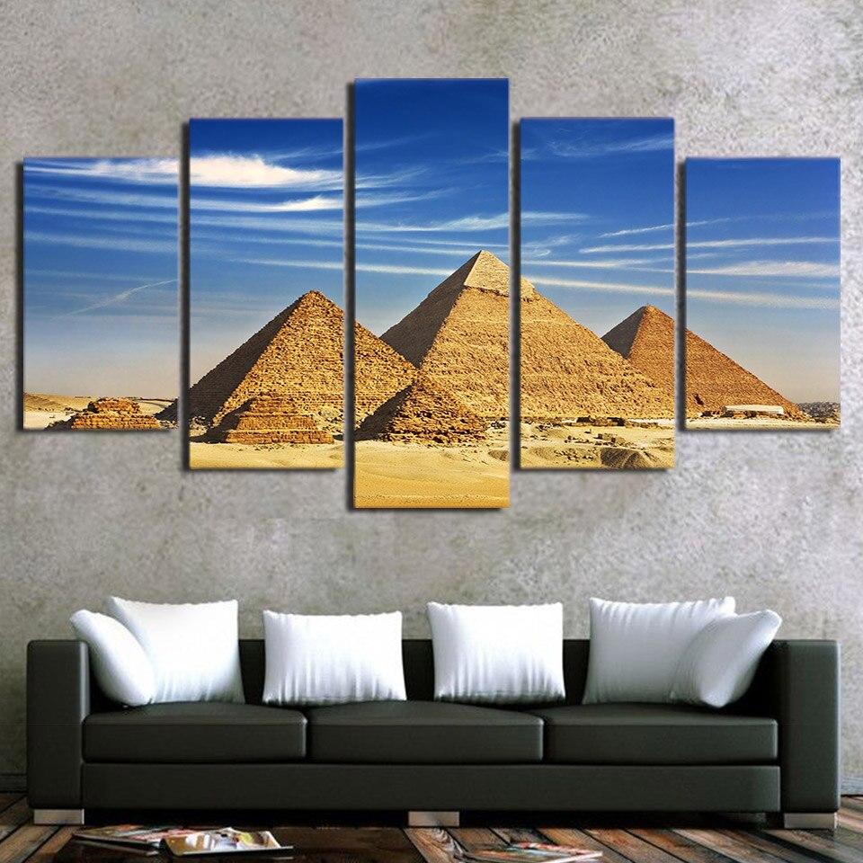 PYRAMIDES D'ÉGYPTE - Tableau mural sur toile imprimée - Art-Cadre.fr