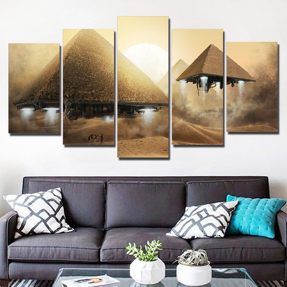 PYRAMIDES VOLANTES - Tableau mural sur toile imprimée - Art-Cadre.fr