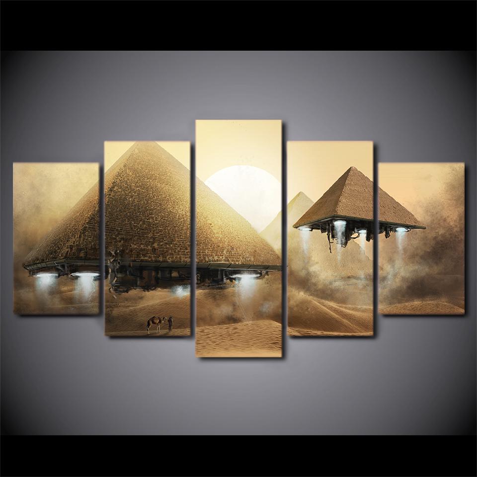 PYRAMIDES VOLANTES - Tableau mural sur toile imprimée - Art-Cadre.fr