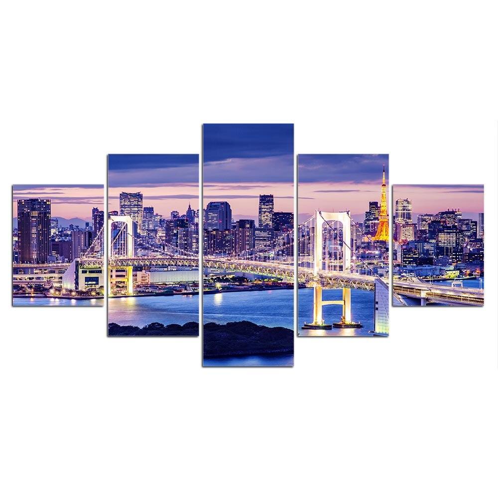 RAINBOW BRIDGE, TOKYO - Tableau mural sur toile imprimée - Art-Cadre.fr