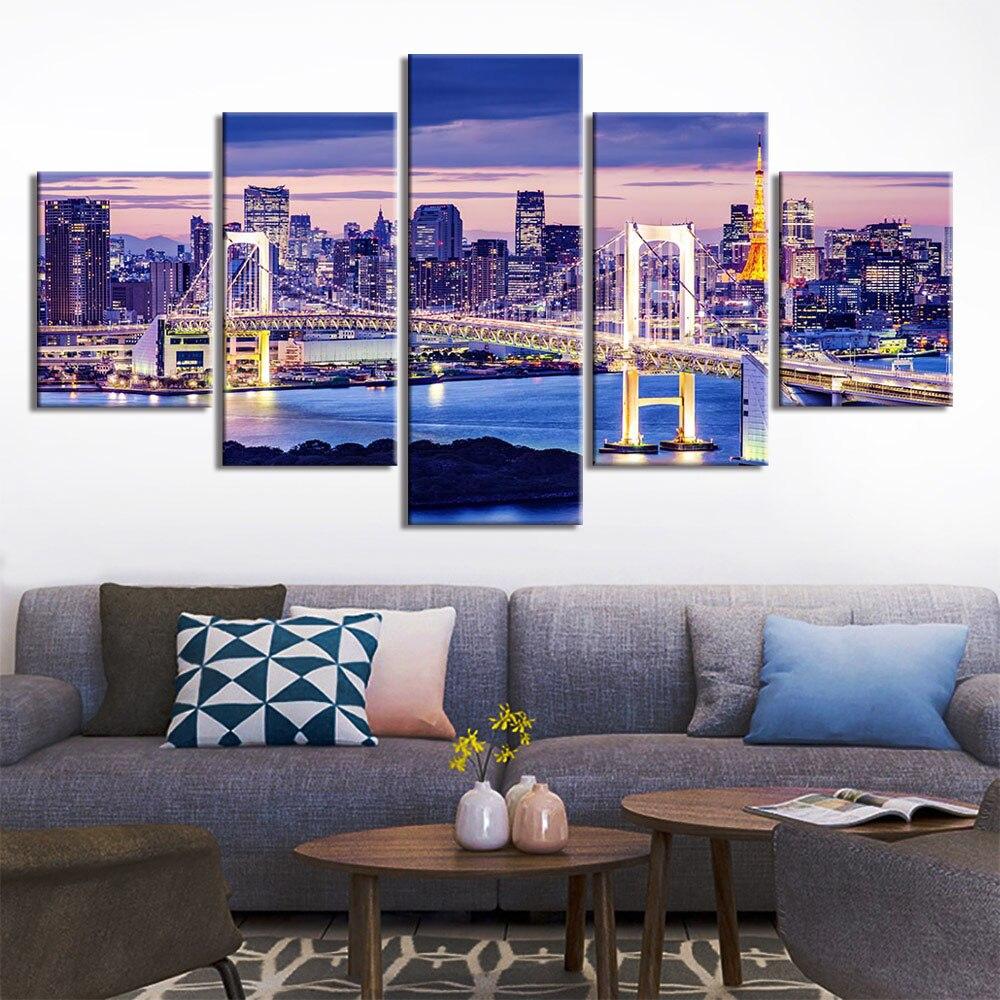 RAINBOW BRIDGE, TOKYO - Tableau mural sur toile imprimée - Art-Cadre.fr