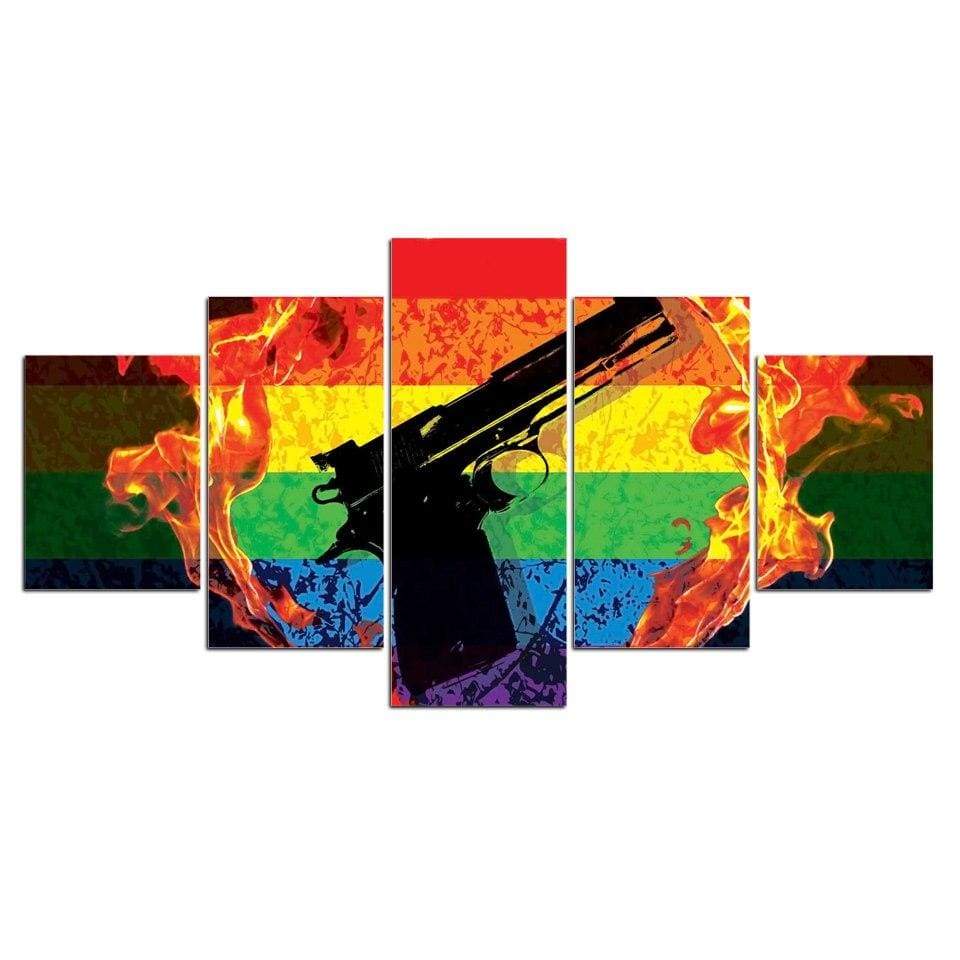 REVOLVER - Tableau mural sur toile imprimée - Art-Cadre.fr