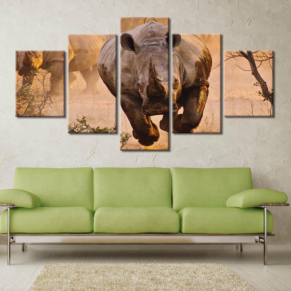 RHINOCÉROS - Tableau mural sur toile imprimée - Art-Cadre.fr