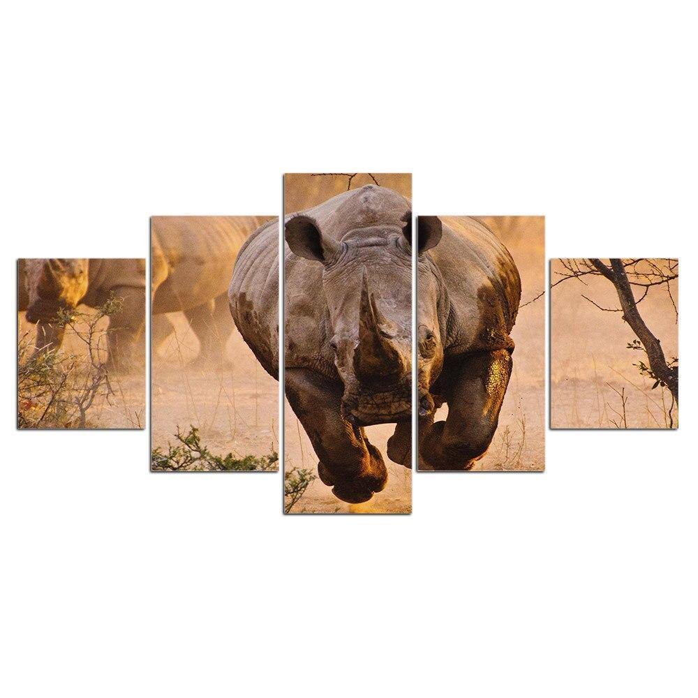 RHINOCÉROS - Tableau mural sur toile imprimée - Art-Cadre.fr