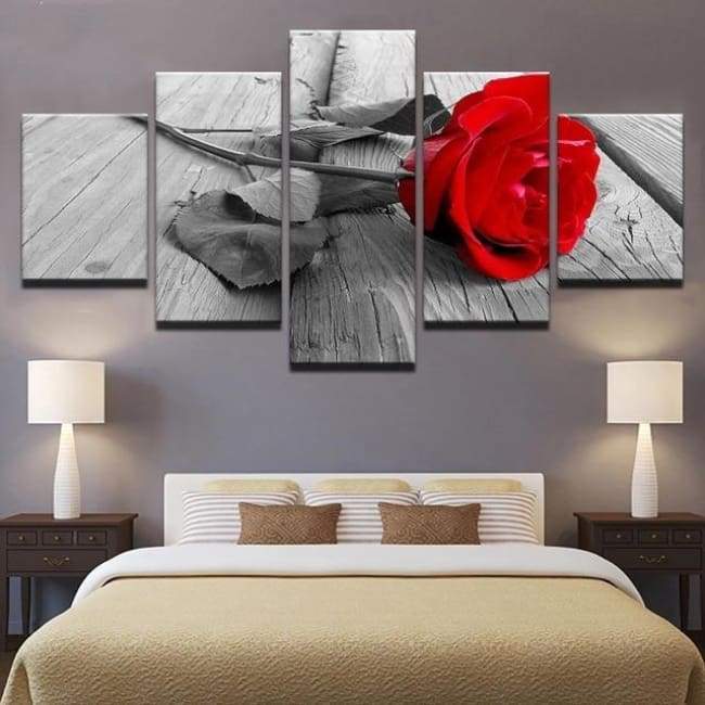 ROSE ROUGE - Tableau mural sur toile imprimée - Art-Cadre.fr