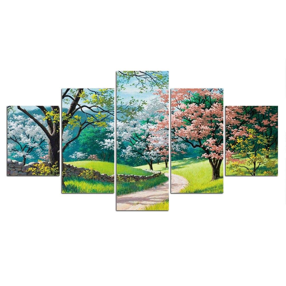 SENTIER PRINTANIER - Tableau mural sur toile imprimée - Art-Cadre.fr