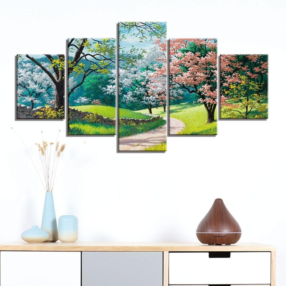 SENTIER PRINTANIER - Tableau mural sur toile imprimée - Art-Cadre.fr