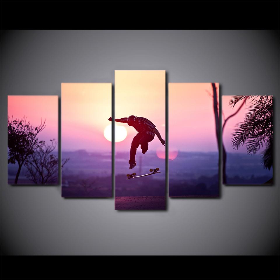 SKATE, KICKFLIP - Tableau mural sur toile imprimée - Art-Cadre.fr