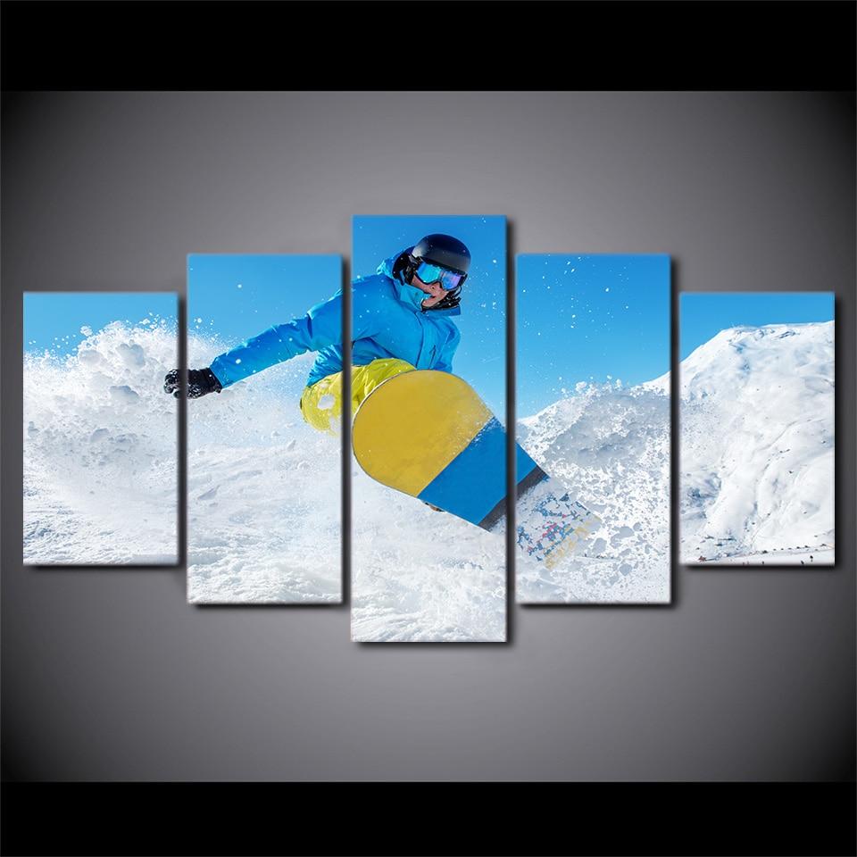 SNOWBOARD - Tableau mural sur toile imprimée - Art-Cadre.fr