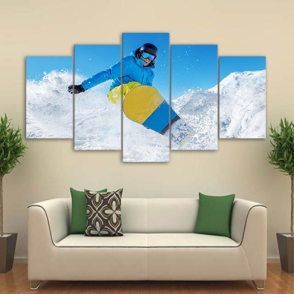 SNOWBOARD - Tableau mural sur toile imprimée - Art-Cadre.fr