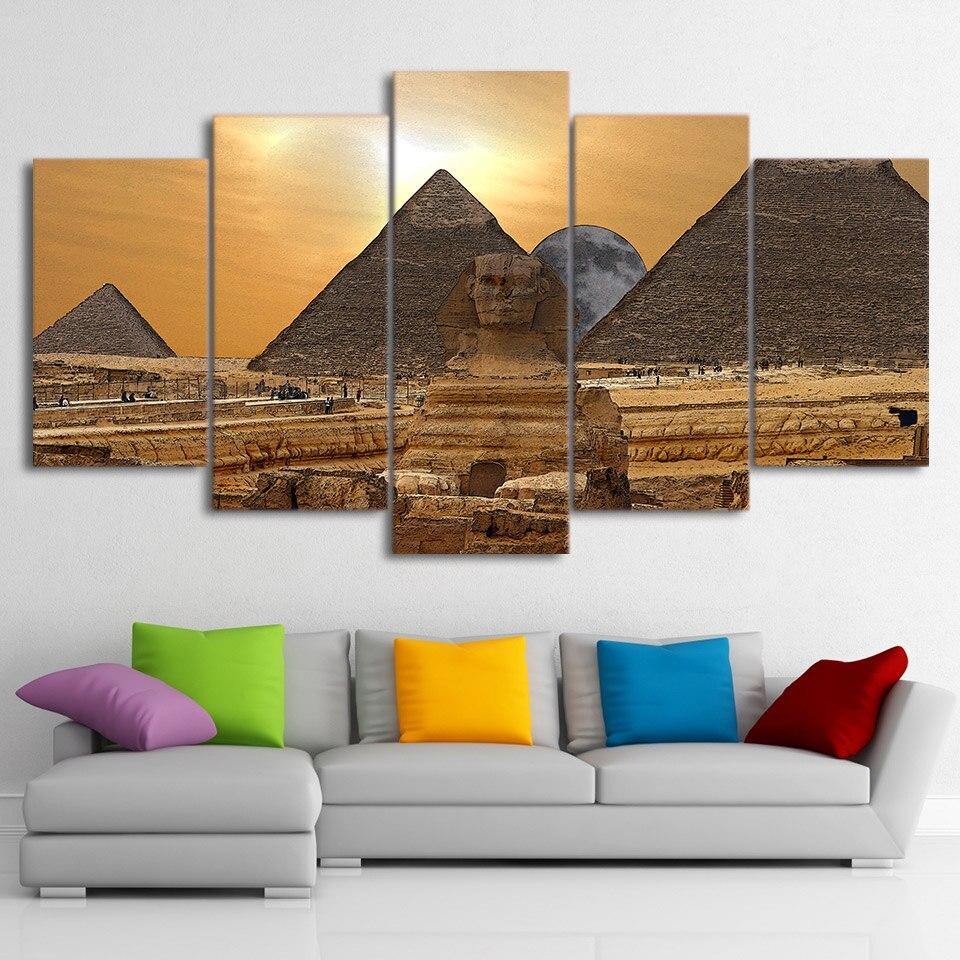 SPHINX ET PYRAMIDES - Tableau mural sur toile imprimée - Art-Cadre.fr