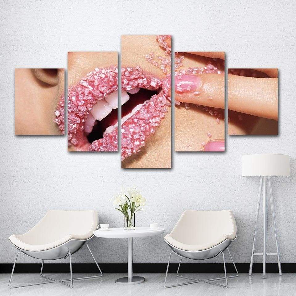 STRASS ROSES - Tableau mural sur toile imprimée - Art-Cadre.fr
