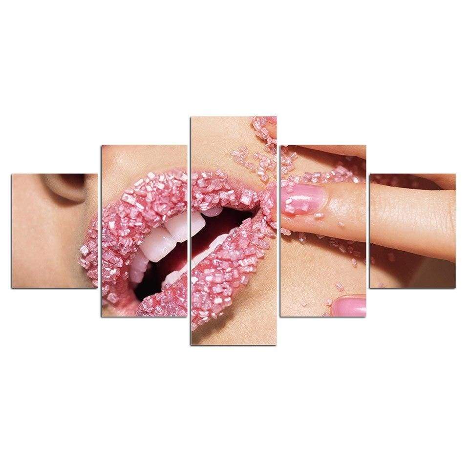 STRASS ROSES - Tableau mural sur toile imprimée - Art-Cadre.fr