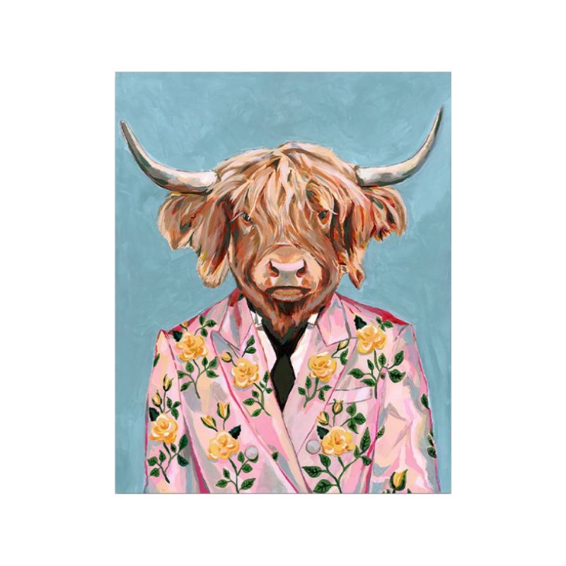 tableau taureau pop art toile