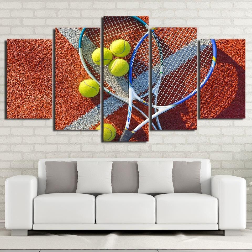 SUR LE COURT - Tableau mural sur toile imprimée - Art-Cadre.fr