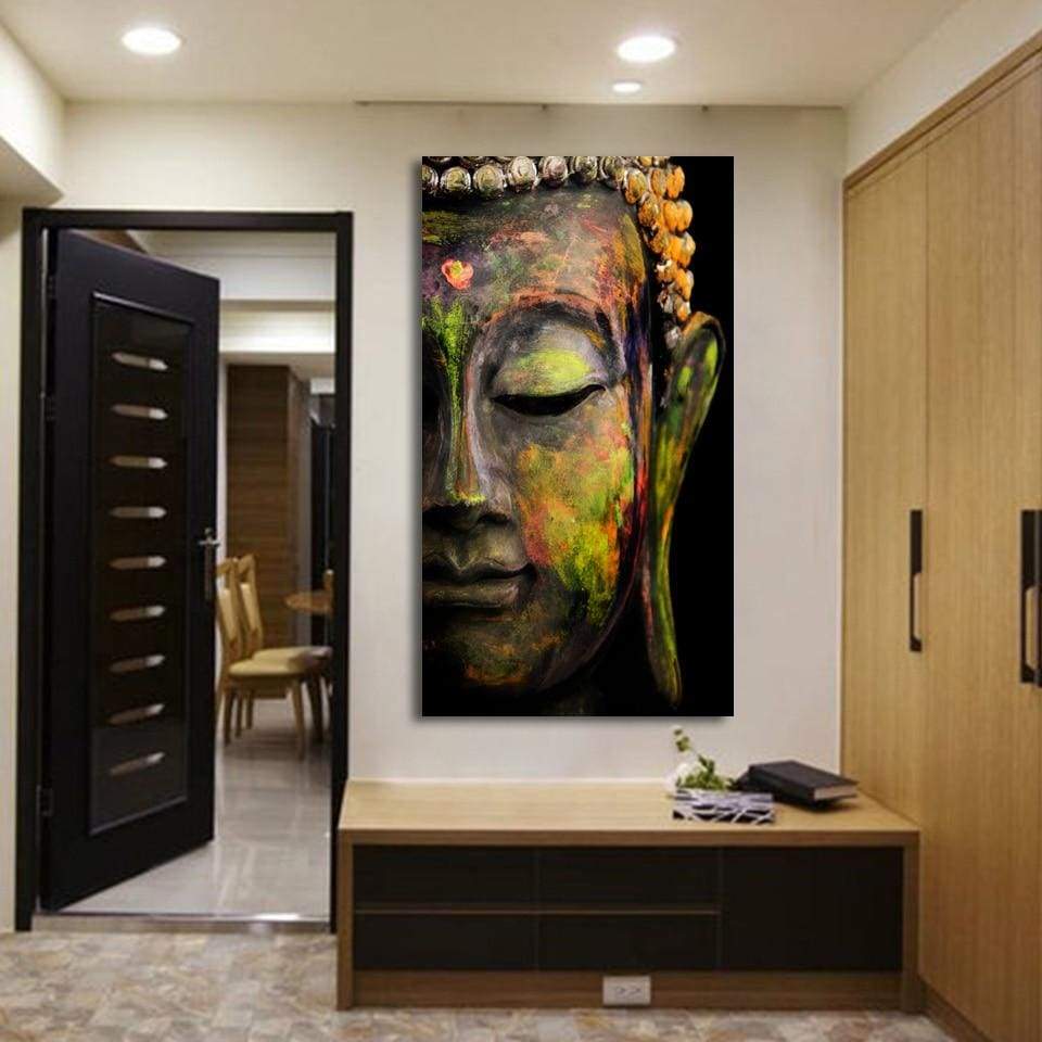 TÊTE DE BOUDDHA 4 - Tableau mural sur toile imprimée - Art-Cadre.fr