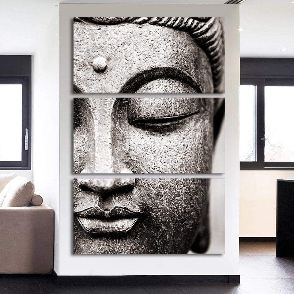 TÊTE DE BOUDDHA 6 - Tableau mural sur toile imprimée - Art-Cadre.fr
