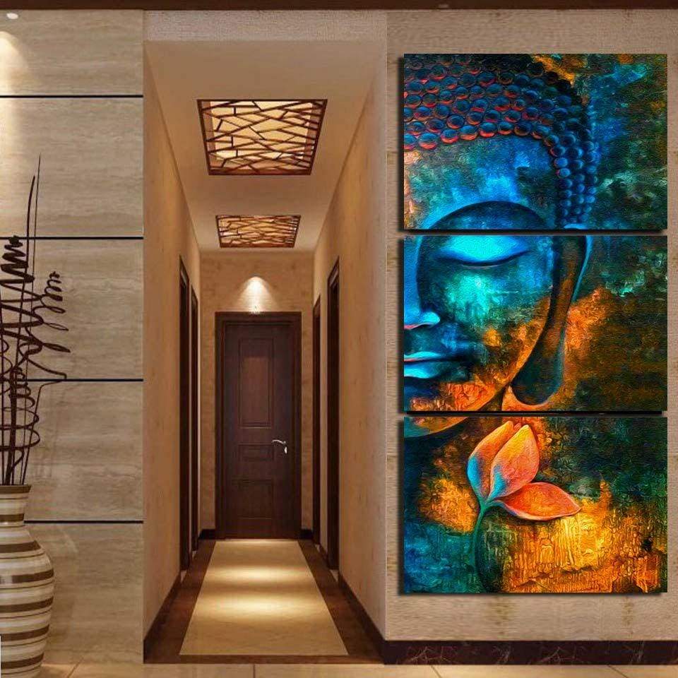 TÊTE DE BOUDDHA 7 - Tableau mural sur toile imprimée - Art-Cadre.fr