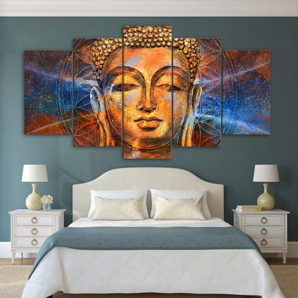 TÊTE DE BOUDDHA - Tableau mural sur toile imprimée - Art-Cadre.fr