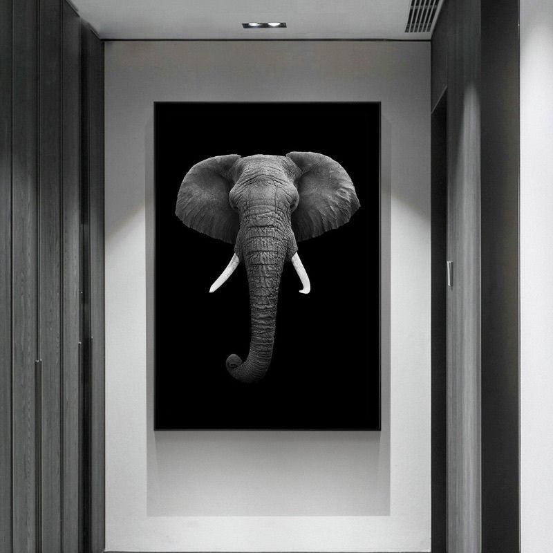 Tableau tête d'éléphant