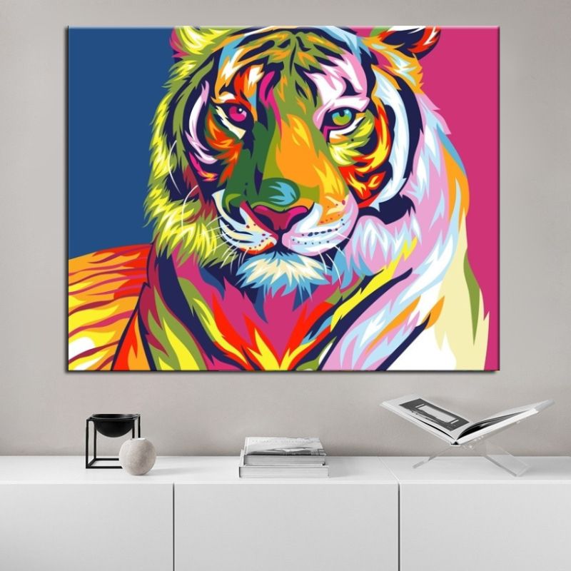 tableau tigre pop art