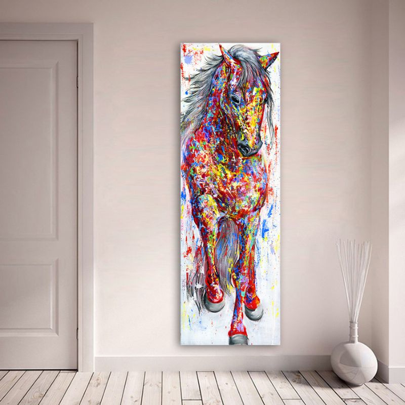 tableau cheval couleurs cadre