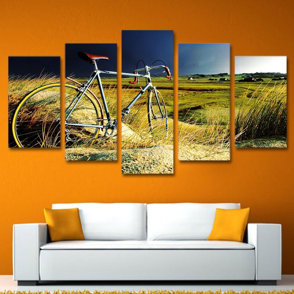 VÉLO DANS LA LANDE - Tableau mural sur toile imprimée - Art-Cadre.fr