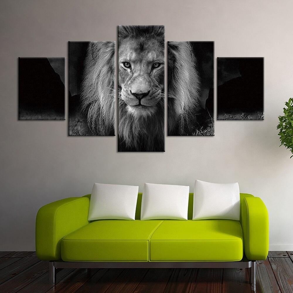 VIEUX LION - Tableau mural sur toile imprimée - Art-Cadre.fr