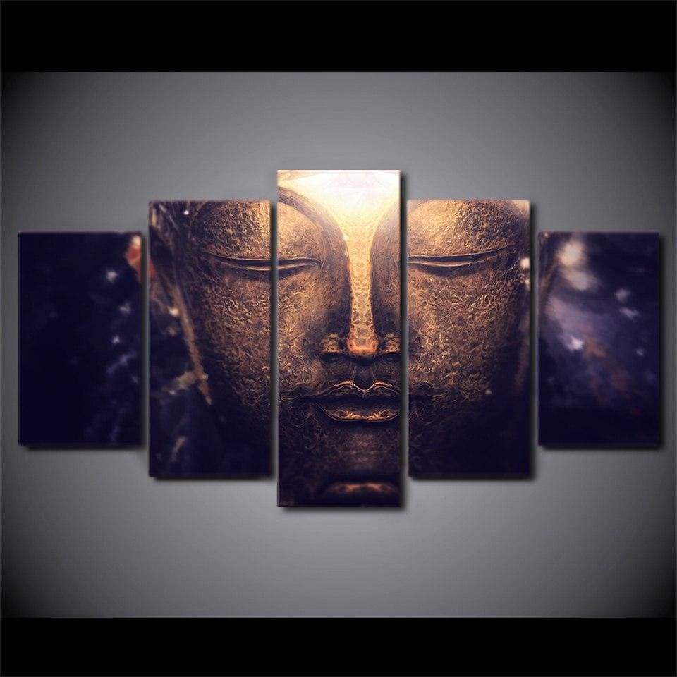 VISAGE DE BOUDDHA 2 - Tableau mural sur toile imprimée - Art-Cadre.fr