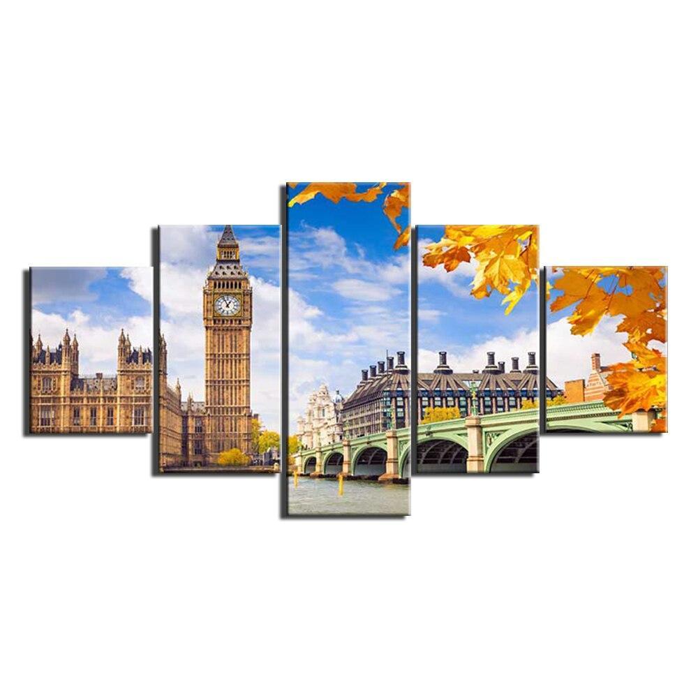 VUE DE LONDRES - Tableau mural sur toile imprimée - Art-Cadre.fr