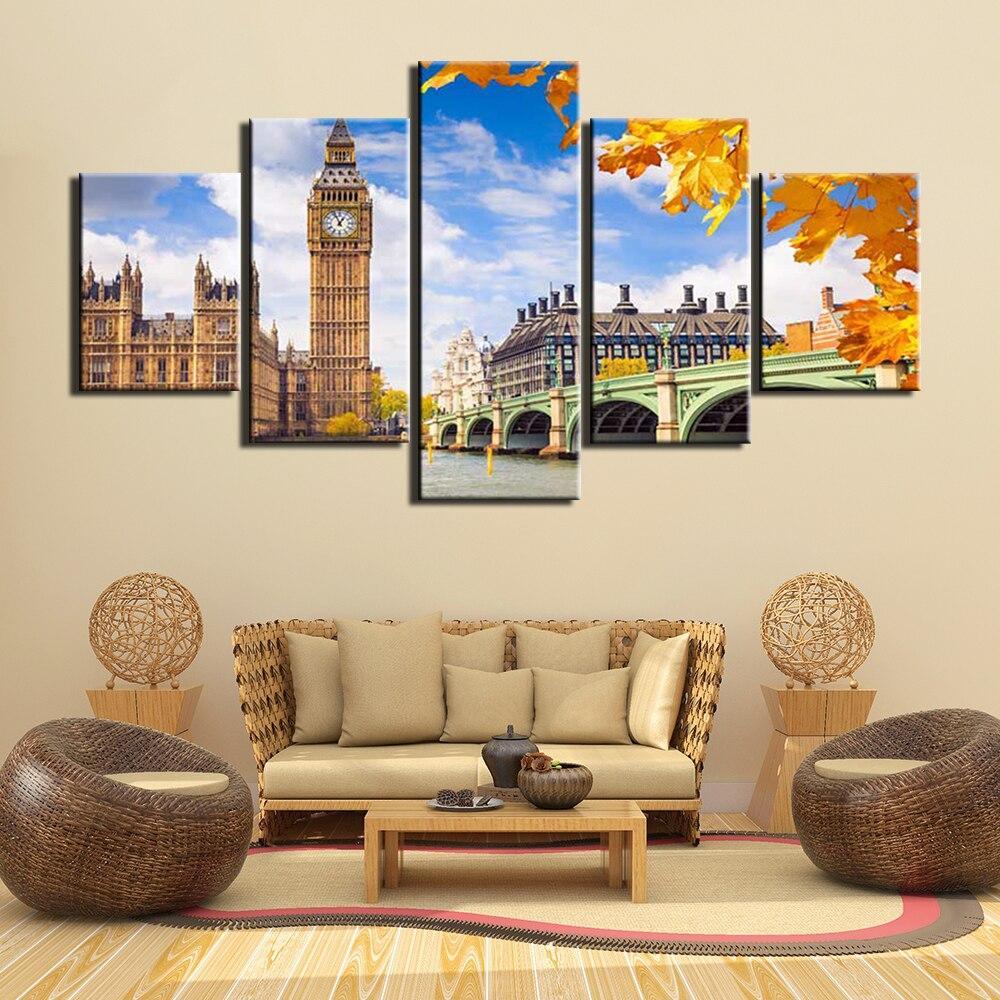 VUE DE LONDRES - Tableau mural sur toile imprimée - Art-Cadre.fr