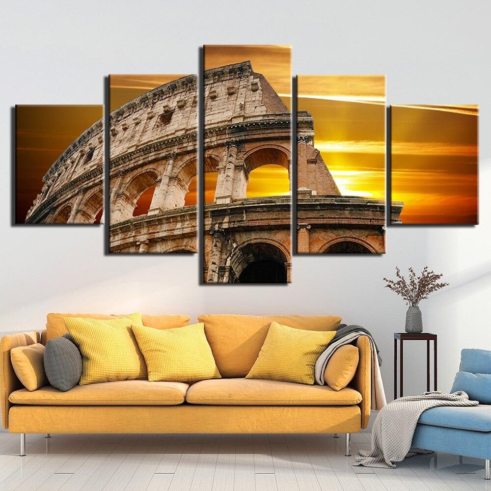 VUE DU COLISÉE, ROME - Tableau mural sur toile imprimée - Art-Cadre.fr