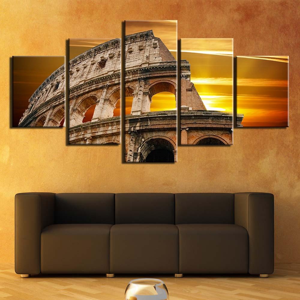 VUE DU COLISÉE, ROME - Tableau mural sur toile imprimée - Art-Cadre.fr