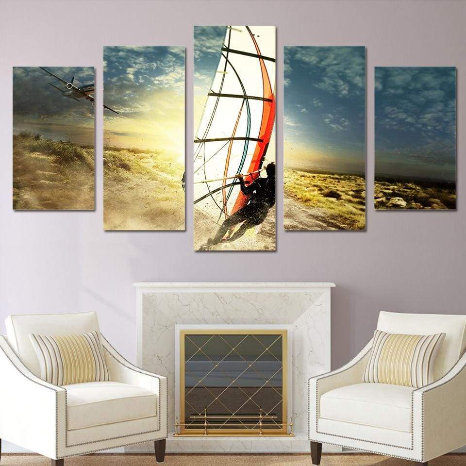 WINDSURF - Tableau mural sur toile imprimée - Art-Cadre.fr
