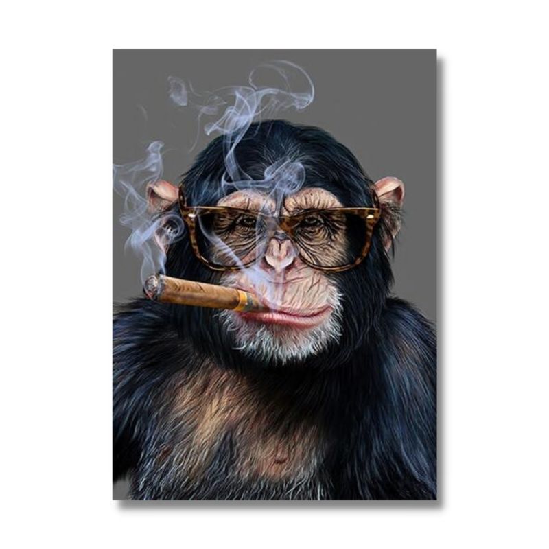 toile singe qui fume