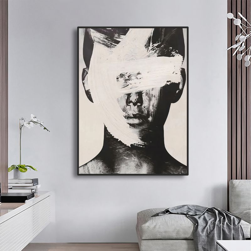 PortraitAbstraitMinimalisteNoiretBlanc bahut