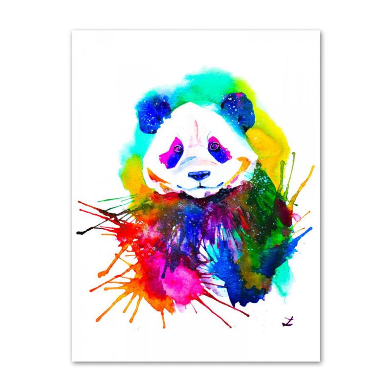 Tableau Panda Multicolore toile