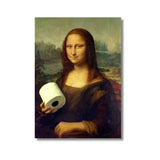 Tableau parodie Mona Lisa papier toilette tableau mural