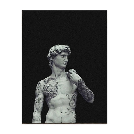 Tableau statue de David tatouée decoration