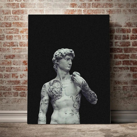 Tableau statue de David tatouée