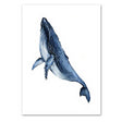 TableauBaleineBleuAquarelle toile