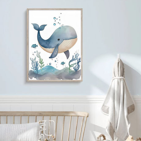 TableauBaleineChambredeBebe mural