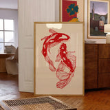 TableauCarpesKoiRouges pose