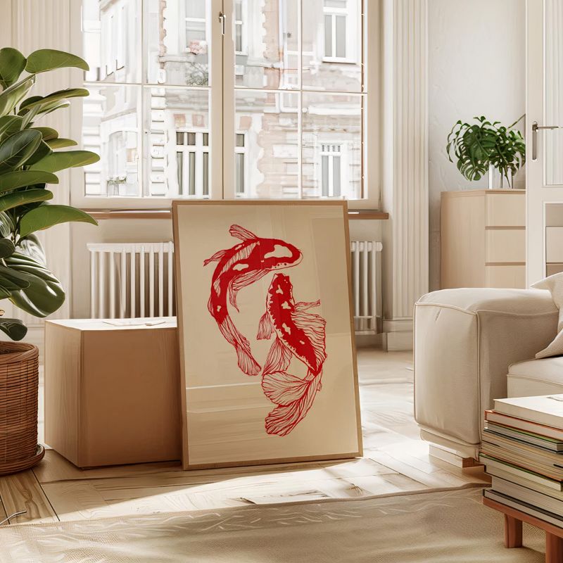 TableauCarpesKoiRouges salon