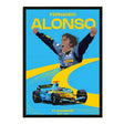 Tableau Fernando Alonso anime toile