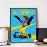 Tableau Fernando Alonso anime table