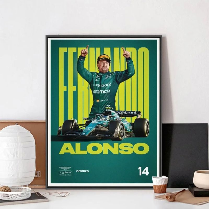 Tableau Fernando Alonso victoire bureau