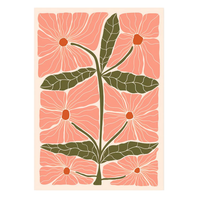 TableauFleurBohemeMinimaliste toile 1