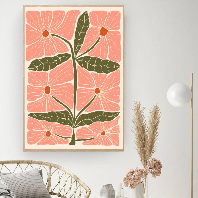 TableauFleurBohemeMinimaliste salon