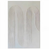 TableauMinimalisteBlancEffetReliefOndule toile